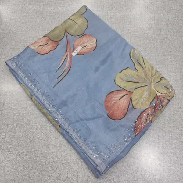 Fancy Crepe Silk Saree with Stone Work | SR270